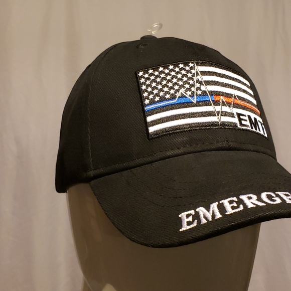 1st RESPONDER EMT Hat with Blue n Red Line - Picture 4 of 5